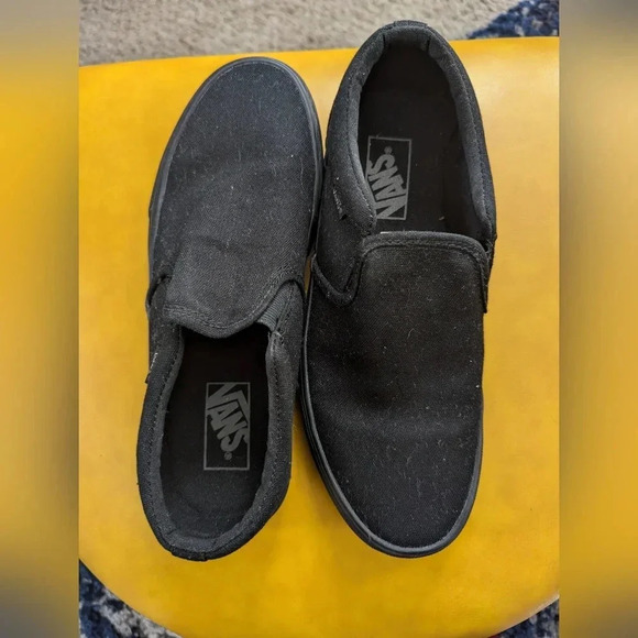 Vans Black on Black slip ons Size 7 - Picture 6 of 7